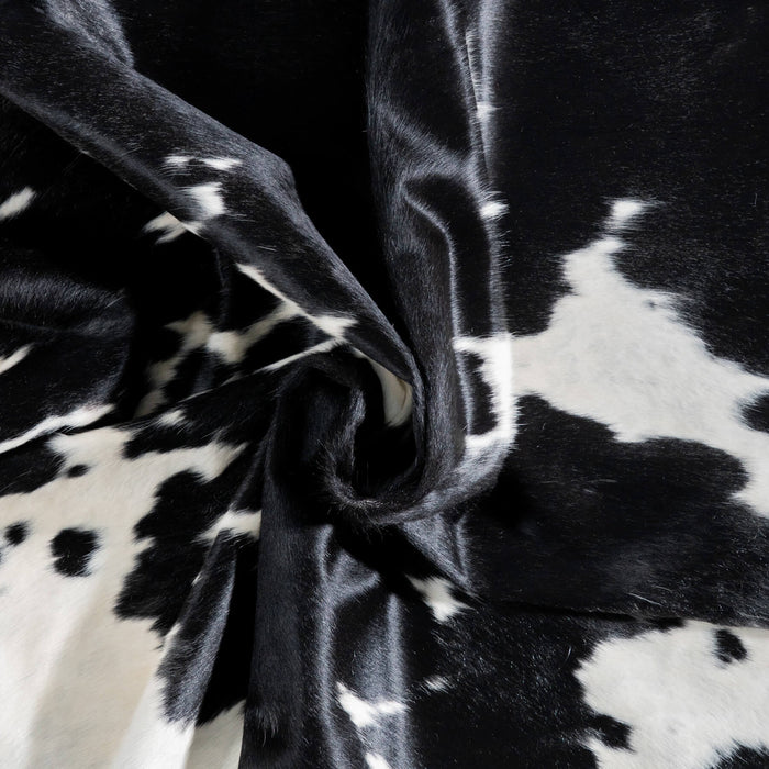 Black and White Cowhide Rug Size 8'0" L x 7'6" W 9477