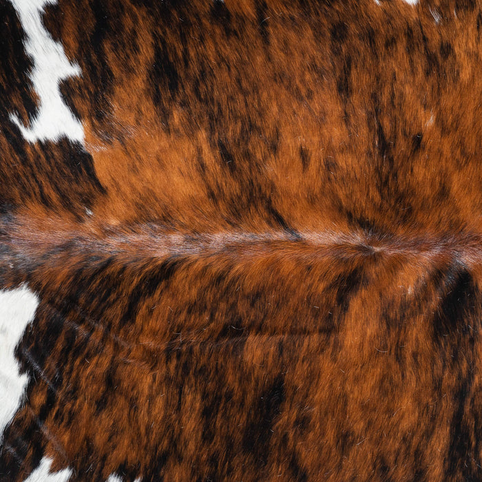 Tricolor Brindle Mix Cowhide Rug Size 7'0" L x 6'10" W 9515