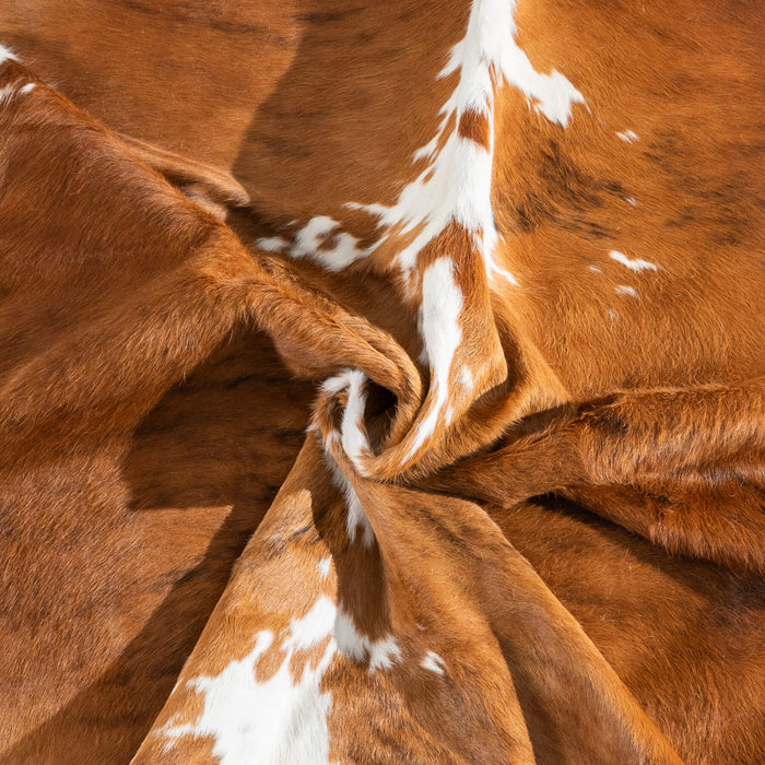 Tricolor Cowhide Rug Size 7'9" L x 6'11" W 9518