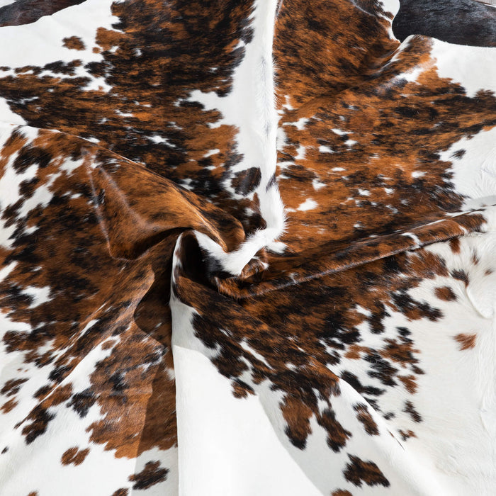 Tricolor Cowhide Rug Size 7'10" L x 6'8" W 9523