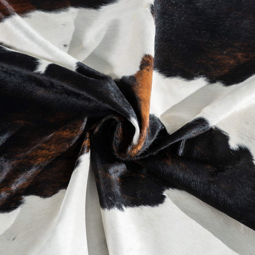 Tricolor Cowhide Rug Size 7'7" L x 6'10" W 9524
