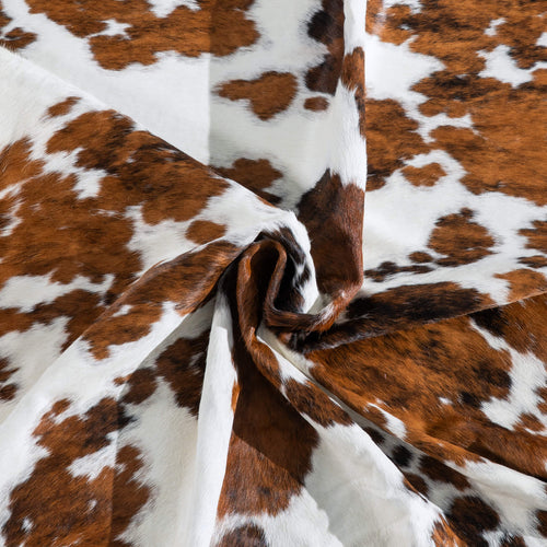 White Tricolor Cowhide Rug Size 7'10" L x 7'2" W 9552