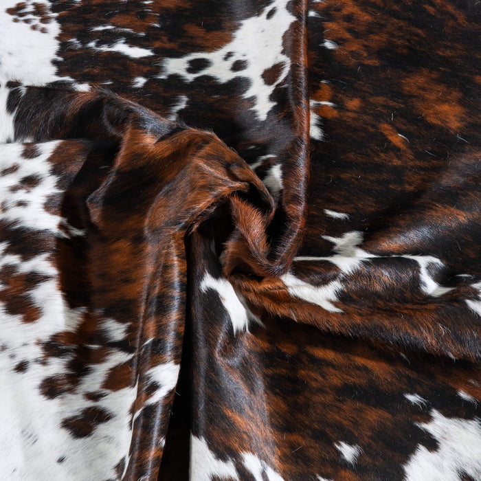 Tricolor Cowhide Rug Size 7'3" L x 6'10" W 9565