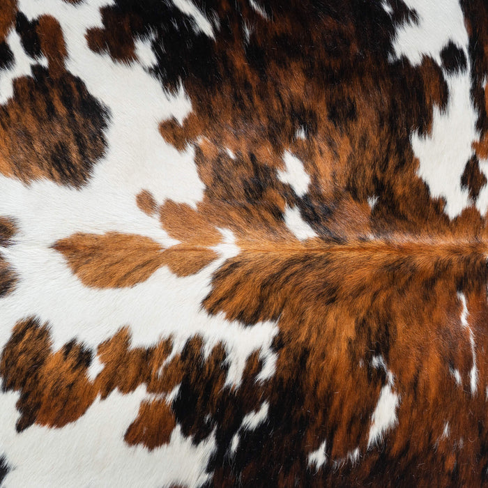 Tricolor Cowhide Rug Size 7'4" L x 6'9" W 9594
