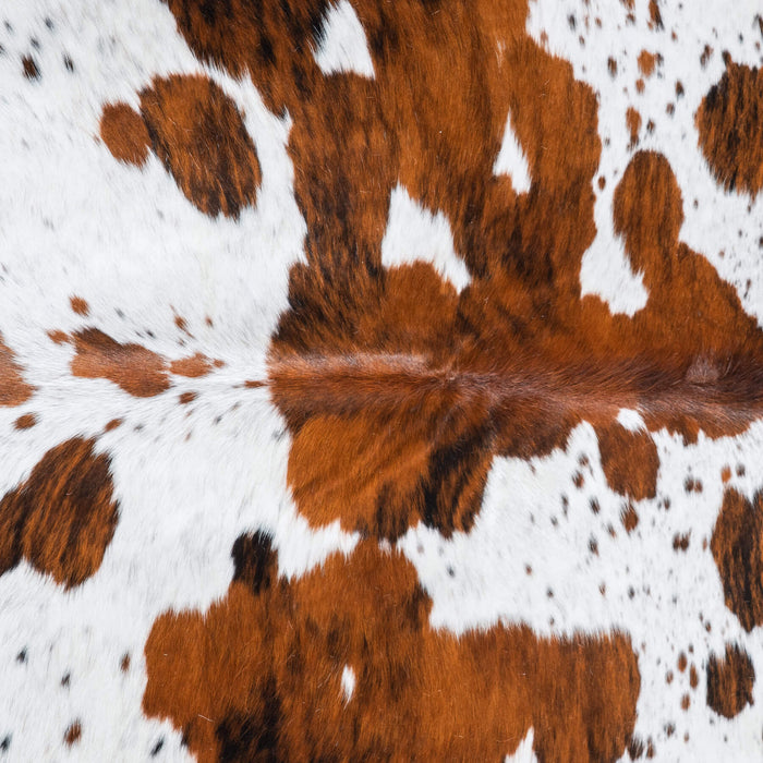 White Tricolor Cowhide Rug Size 6'10" L x 6'10" W 9620