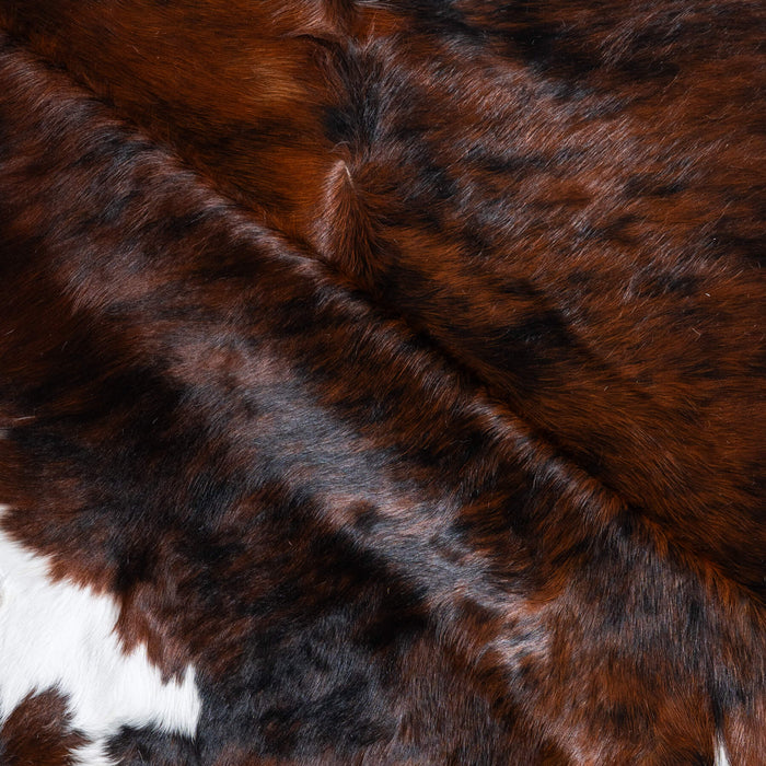 Brindle White Belly Cowhide Rug Size 7'10" L x 7'2" W 9622