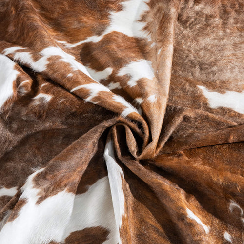 Tricolor Brindle Mix Cowhide Rug Size 7'10" L x 6'10" W 9623