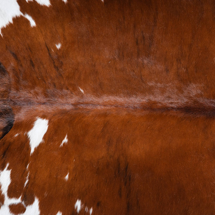 Tricolor Brindle Mix Cowhide Rug Size 7'3" L x 6'7" W 9646