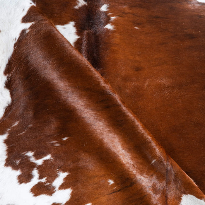 Tricolor Brindle Mix Cowhide Rug Size 7'3" L x 6'7" W 9646