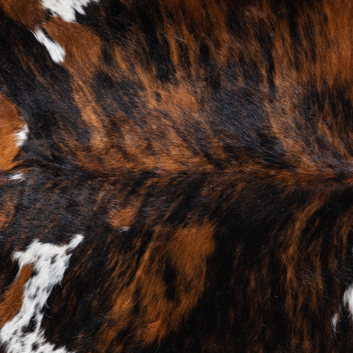 Dark Tricolor Cowhide Rug Size 7'3" L x 5'8" W 9650
