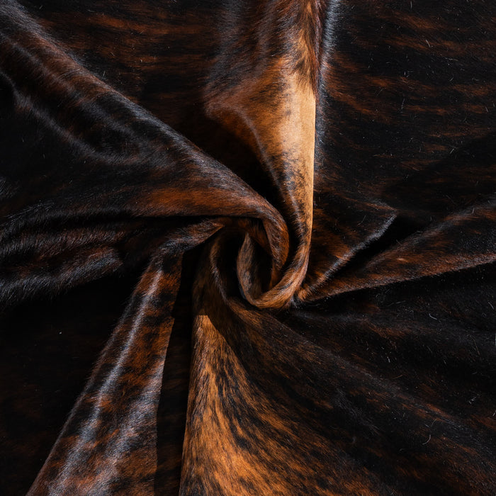 Dark Brindle Cowhide Rug Size 7'5" L x 6'10" W 9656