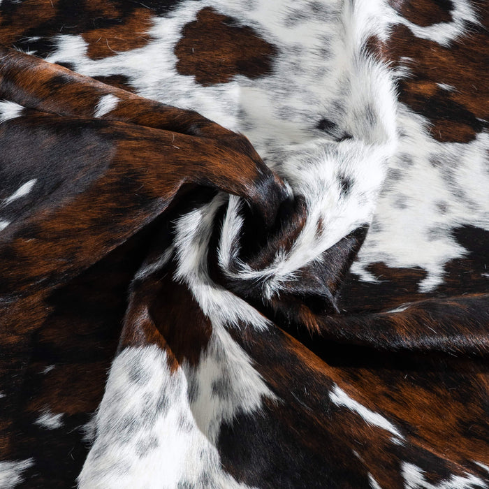 Tricolor Cowhide Rug Size 7'2" L x 6'11" W 9660