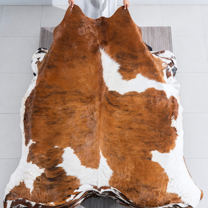 Tricolor Cowhide Rug Size 7'8" L x 7'8" W 9661