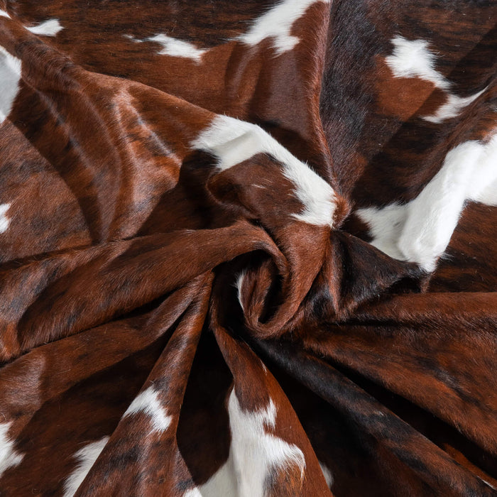 Tricolor Cowhide Rug Size 7'10" L x 7'1" W 9663
