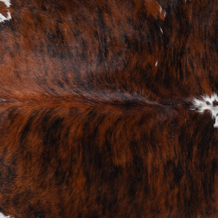 Tricolor Brindle Mix Cowhide Rug Size 7'2" L x 6'0" W 9680