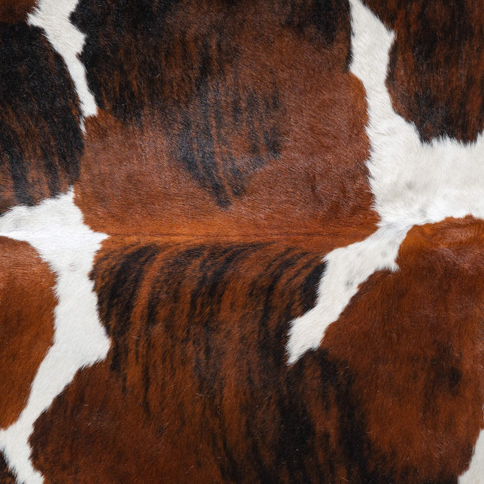 Tricolor Brindle Mix Cowhide Rug Size 6'11" L x 5'11" W 9682