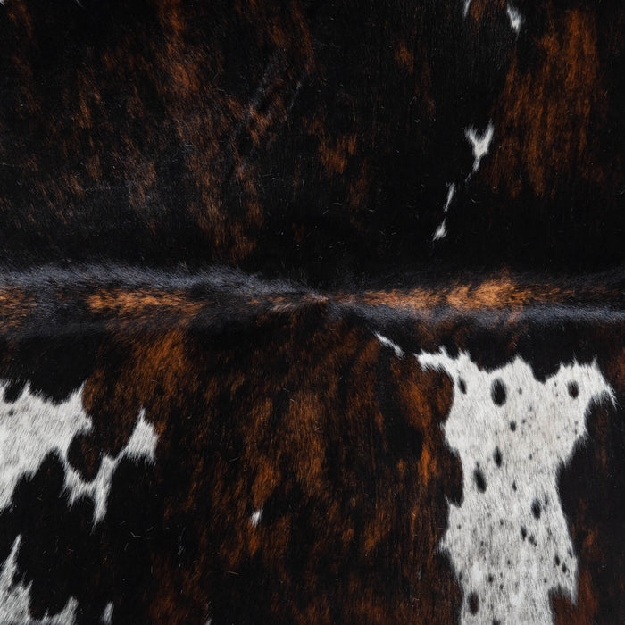 Dark Tricolor Cowhide Rug Size 6'8" L x 5'9" W 9689