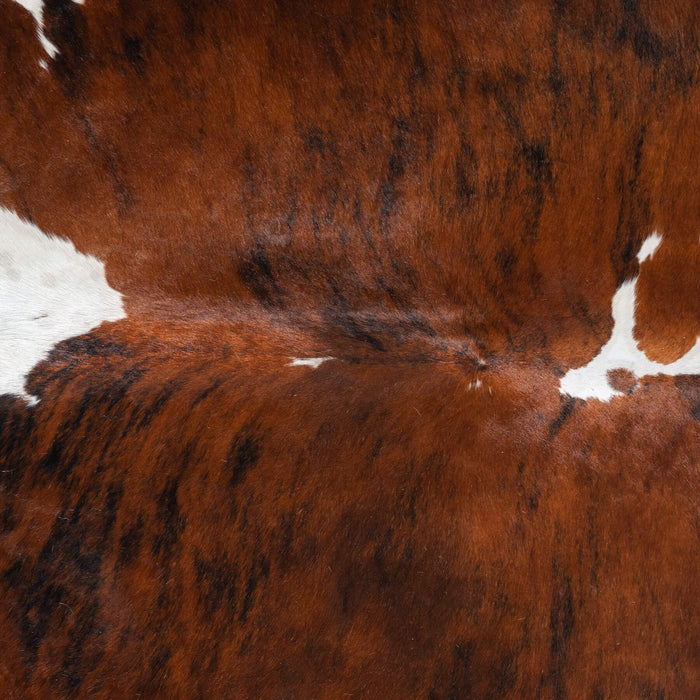 Tricolor Brindle Mix Cowhide Rug Size 7'11" L x 7'2" W 9694