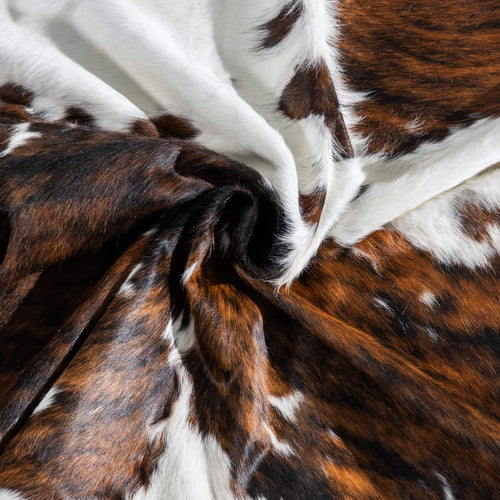 Tricolor Cowhide Rug Size 7'2" L x 6'9" W 9697