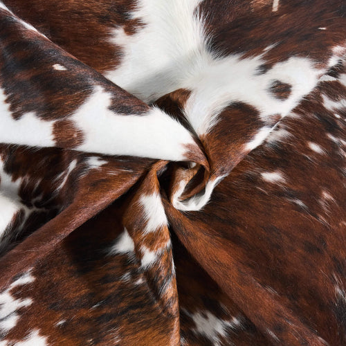 Vintage Tricolor Cowhide Rug Size 6'9" L x 6'0" W 9700