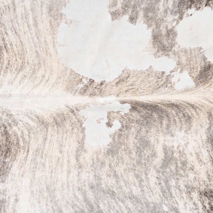Vintage Light Grey Brindle Cowhide Rug Size 7'3" L x 6'8" W 9719
