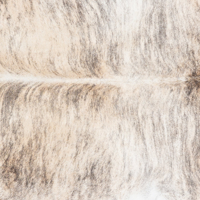 Brazilian Light Grey Brindle Cowhide Rug Size 7'5" L x 6'2" W 9905