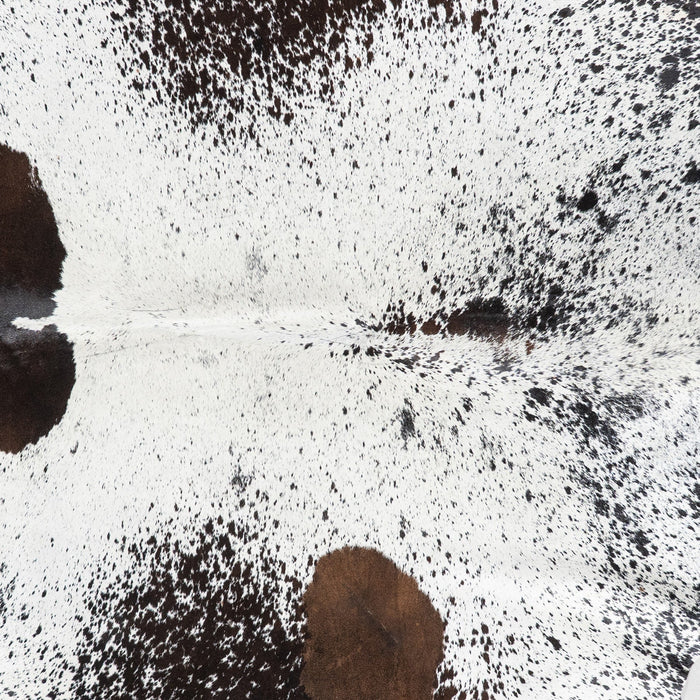 Brazilian Black Salt and Pepper Cowhide Rug Size 7'9" L x 7'3" W 9910