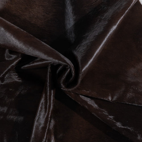 Brazilian Solid Black Cowhide Rug Size 7'4" L x 6'6" W 9914