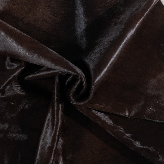 Brazilian Solid Black Cowhide Rug Size 7'4" L x 6'6" W 9914