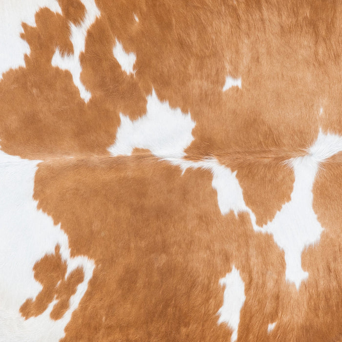 Brazilian Brown and White Cowhide Rug Size 7'8" L x 7'1" W 9934
