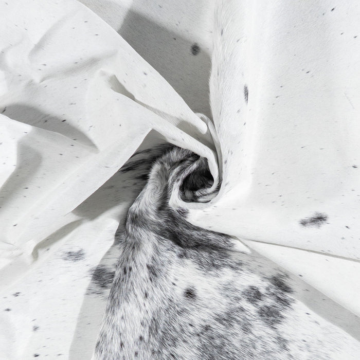 Brazilian Black and White Cowhide Rug Size 7'8" L x 7'3" W 9945