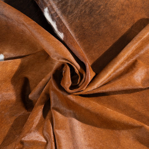 Brazilian Mahogany Cowhide Rug Size 7'9" L x 7'2" W 9987