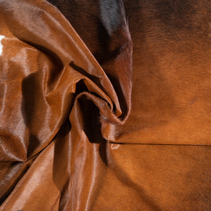 Brazilian Mahogany Cowhide Rug Size 7'7" L x 7'1" W 9988