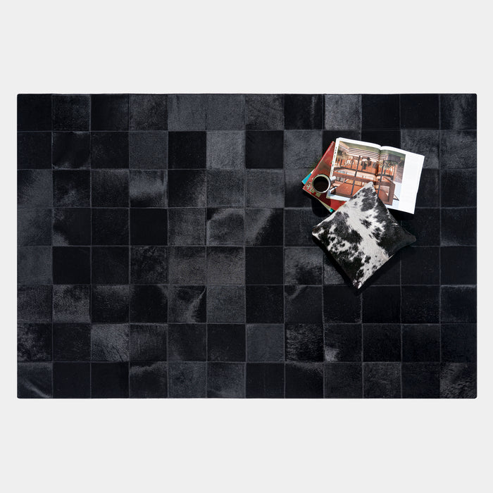 Rhodes Black Cowhide Rug