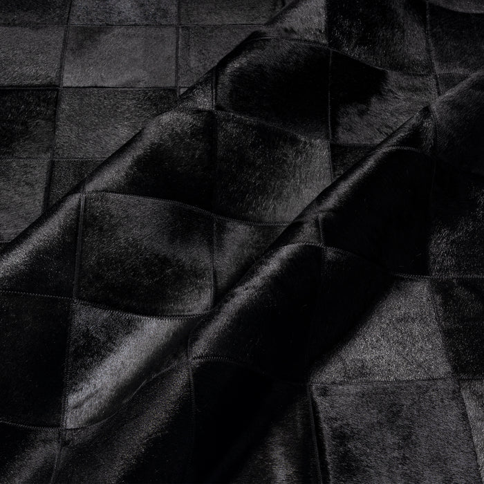 Rhodes Black Cowhide Rug