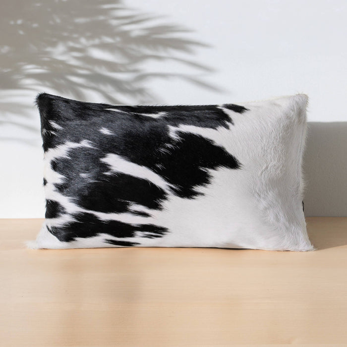 Black and White Cowhide Pillow