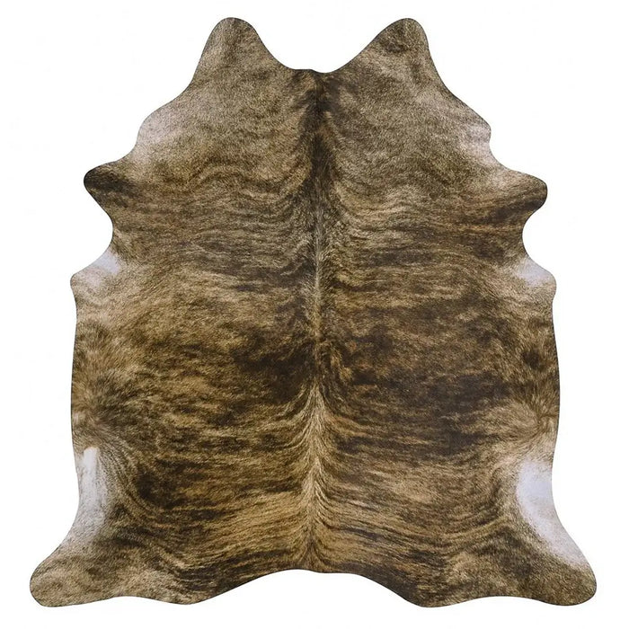 Brindle Brazilian Cowhide Rug, Natural Suede Leather | eCowhides