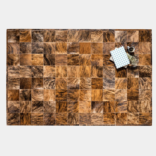 Brindle Patchwork Cowhide Rug