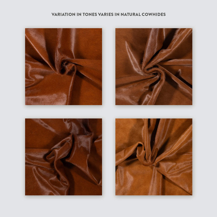 Solid Brown Cowhide Rug