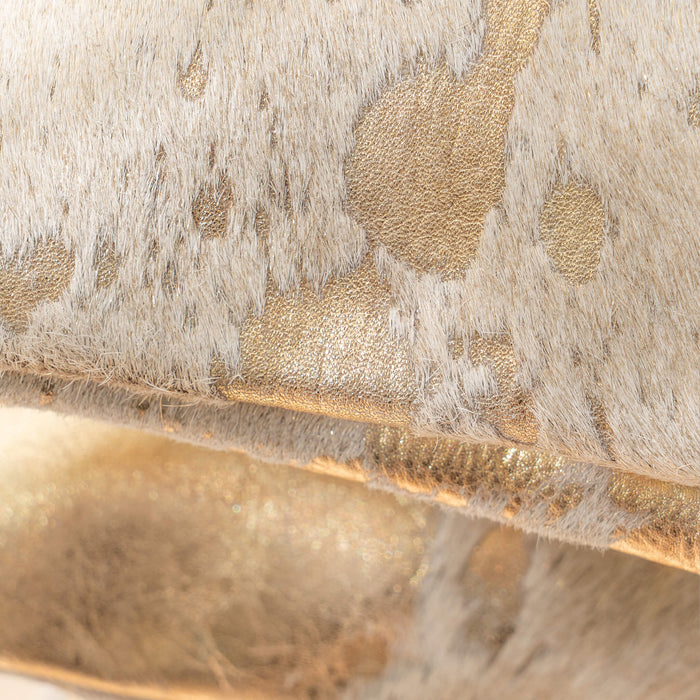 Metallic Gold Cowhide Pillow