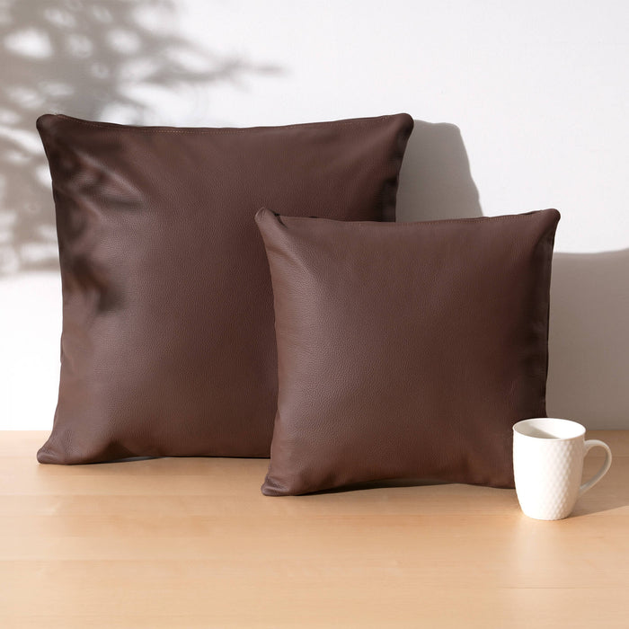Cocoa Leather Pillow