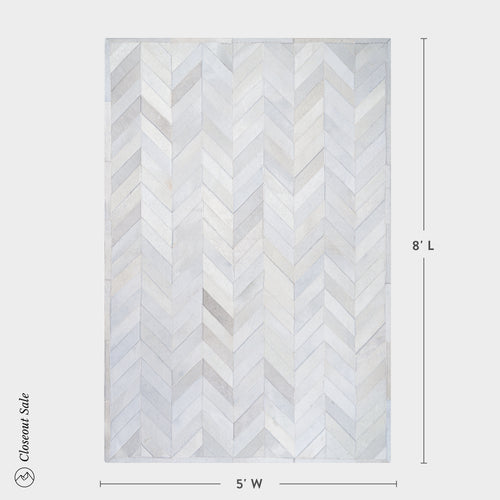 CHEVRON Cowhide Rug Size 8 x 5 Feet on Sale