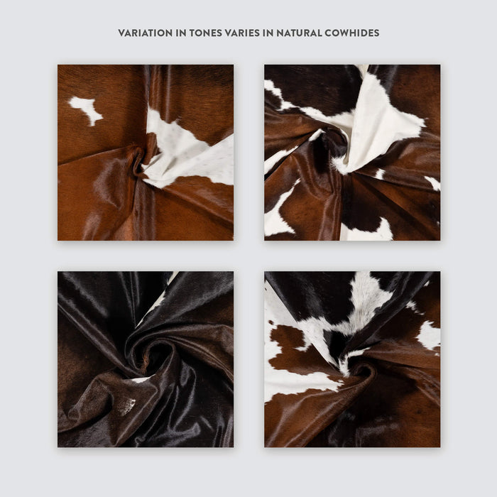 Chocolate and White Cowhide Rug