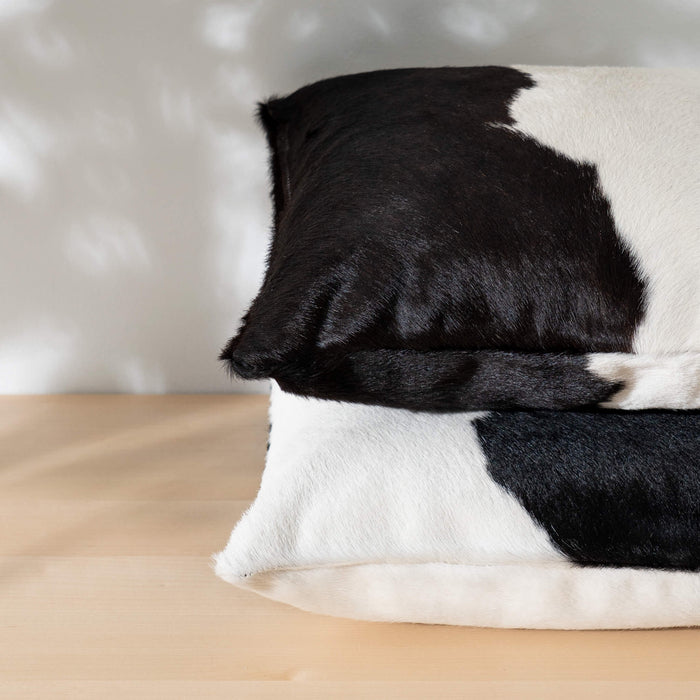 Black and White Cowhide Pillow