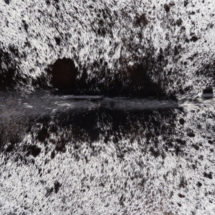 Brazilian Black Salt and Pepper Cowhide Rug Size 7'4" L x 6'9" W 5300