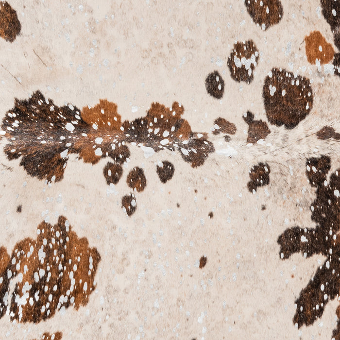 Brazilian Silver Metallic Cowhide Rug Size 6'10" L x 6'4" W 9074