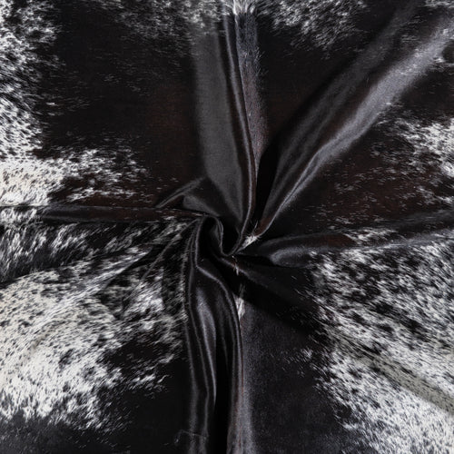 Brazilian Black Salt and Pepper Cowhide Rug Size 7'2" L x 6'8" W 5302