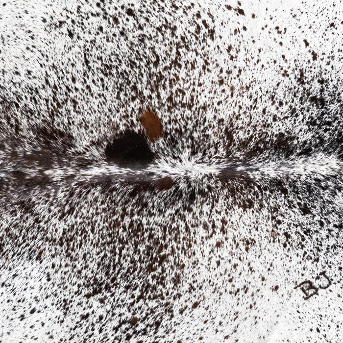 Brazilian Brown Salt and Pepper Cowhide Rug Size 7'9" L x 6'6" W 5101