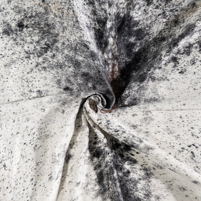 Brazilian Black Salt and Pepper Cowhide Rug Size 8'3" L x 6'11" W 5305