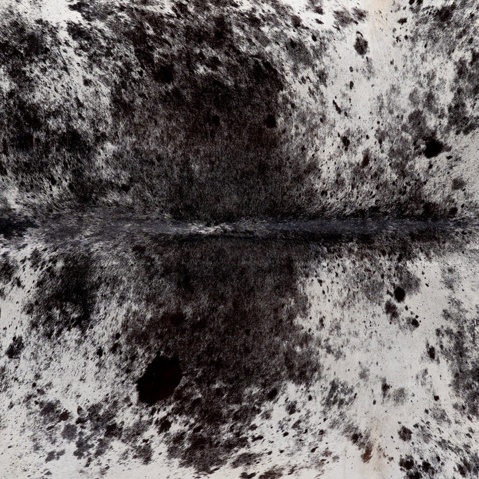 Brazilian Black Salt and Pepper Cowhide Rug Size 7'0" L x 6'11" W 5309